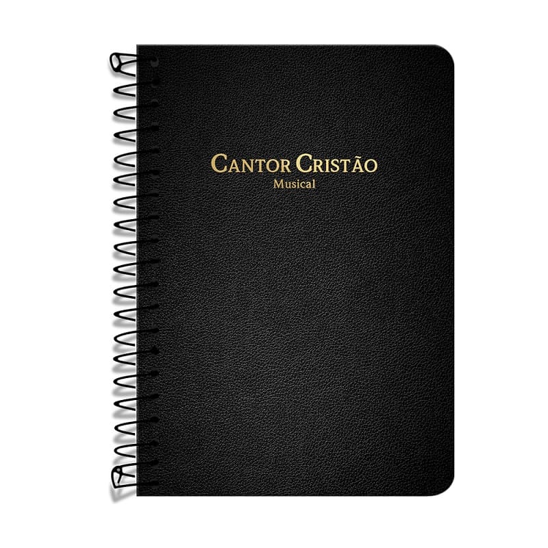 Cantor Cristão Grande - Capa Dura - Espiral - Preto